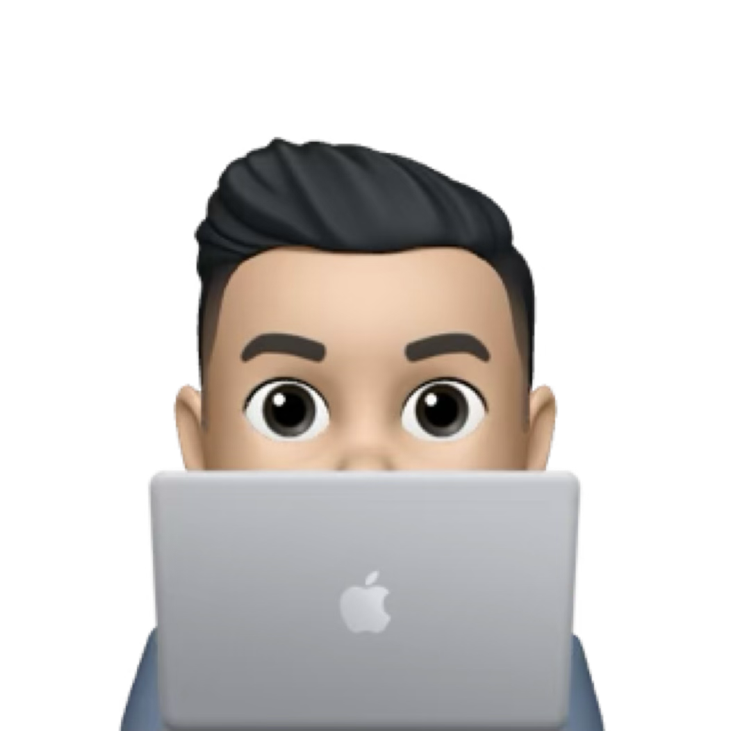 Yogesh's Memoji in front of laptop